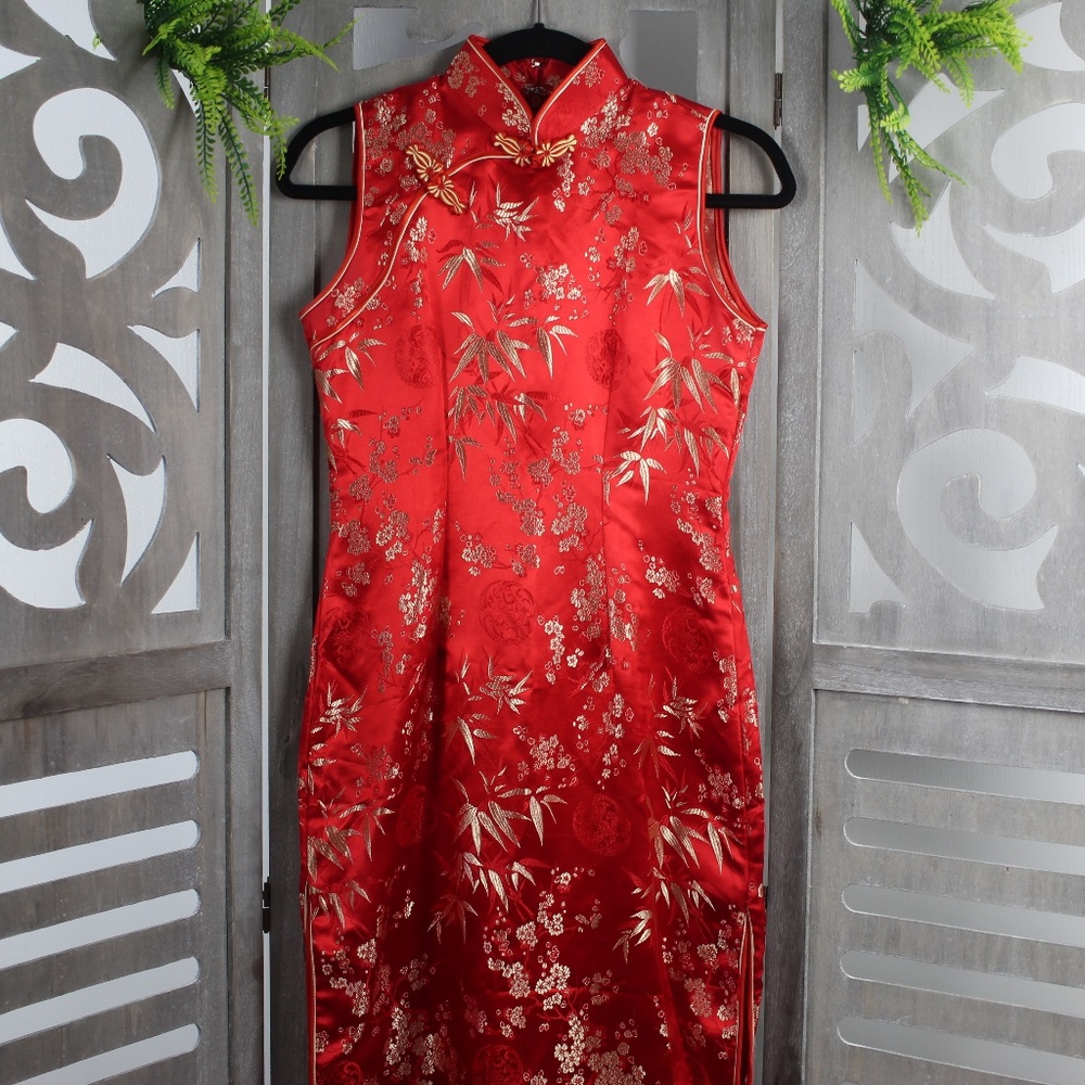 Traditional Red Qipao Asian Size 2 NEW